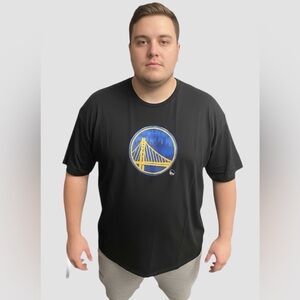 NEW Men’s Fanatics 4XL Golden State Warriors Logo Black Crew Neck T-Shirt